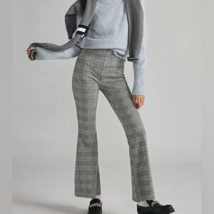 The Poppy Checkered Kick-Flare Pull-On Pants Small